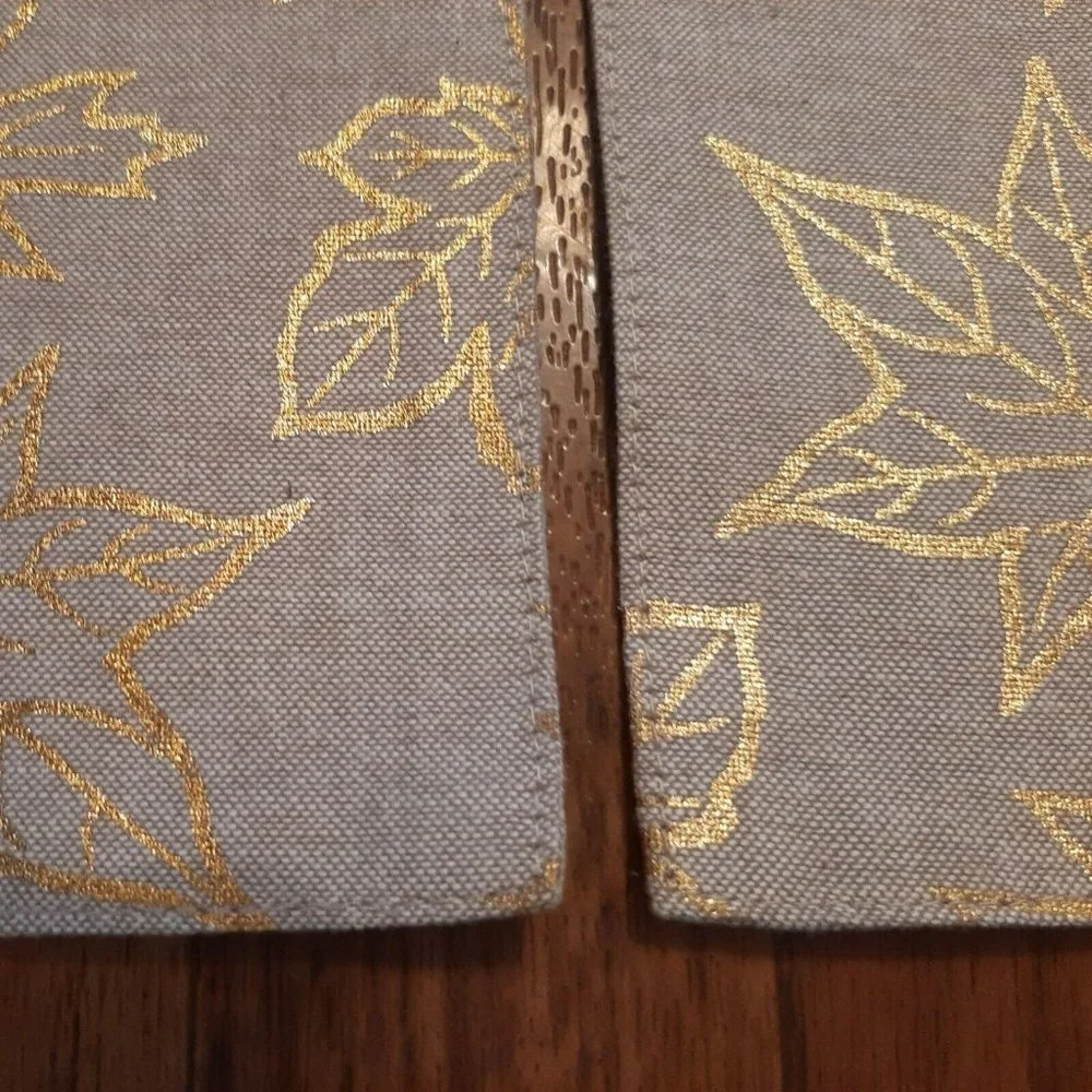 Set of 2 Tan Gold Maple Leaf Placemats Pier 1 Cotton India Fall